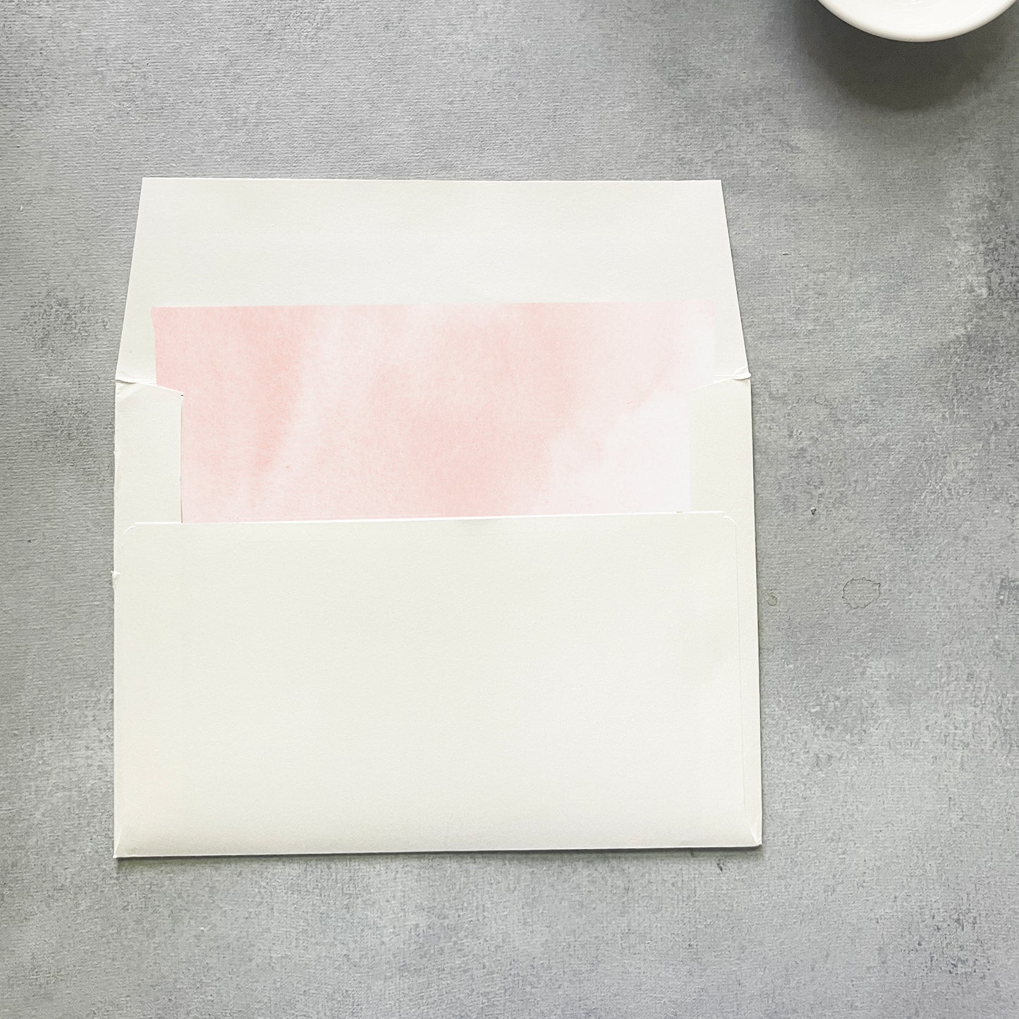 Blush Pink Watercolor Envelope Liner | Square Flap | Set of 10