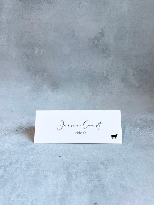 Tented Place Card | Set of 10 | Printed