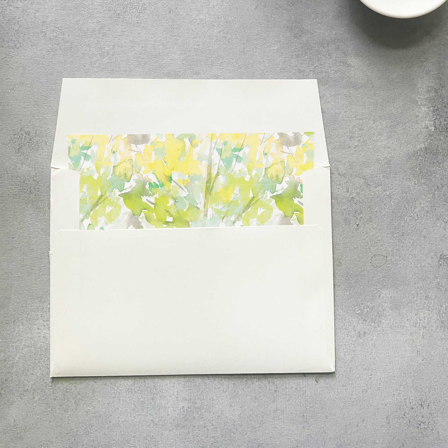 Spring Watercolor Envelope Liner | Square Flap | Set of 10