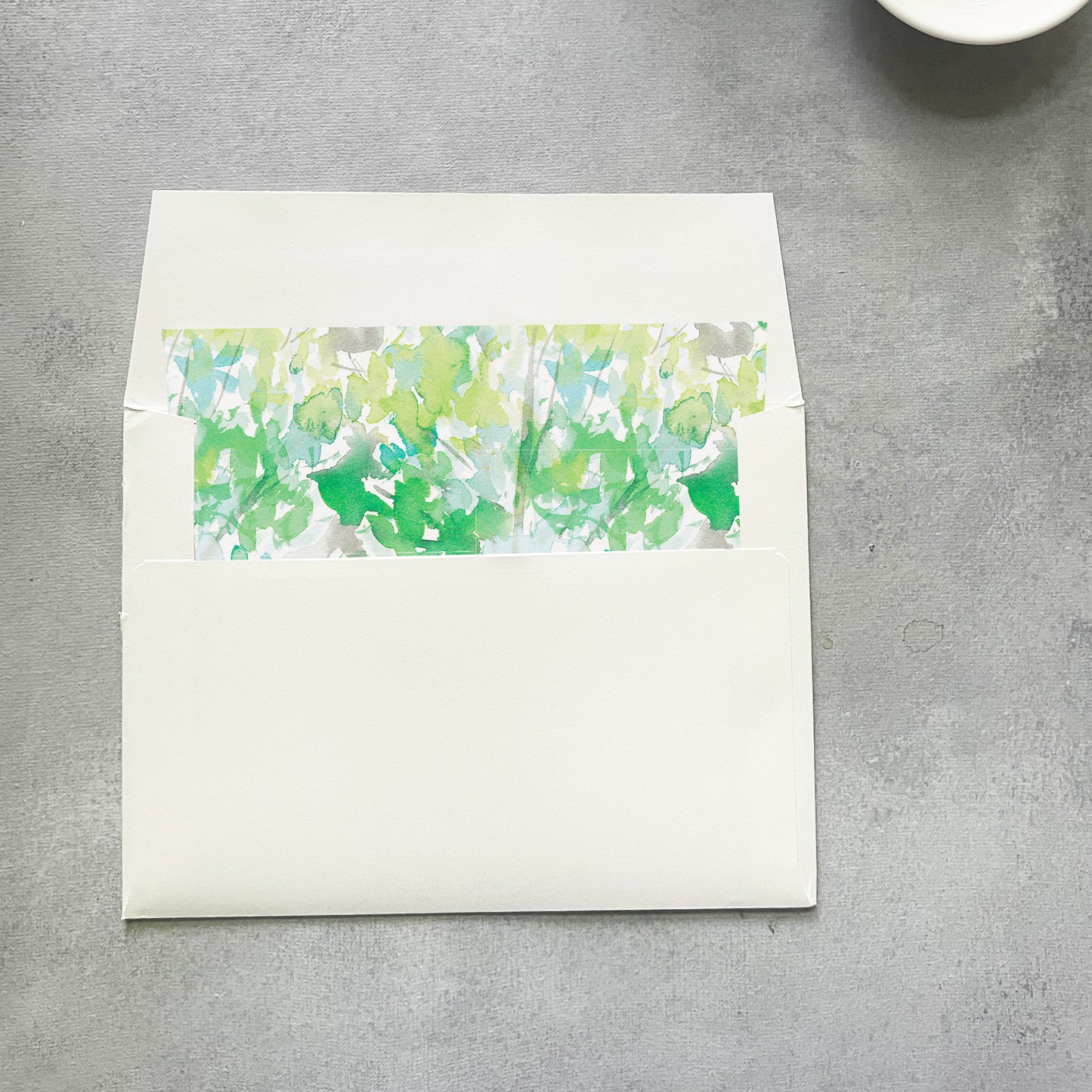 Summer Watercolor Envelope Liner | Square Flap | Set of 10