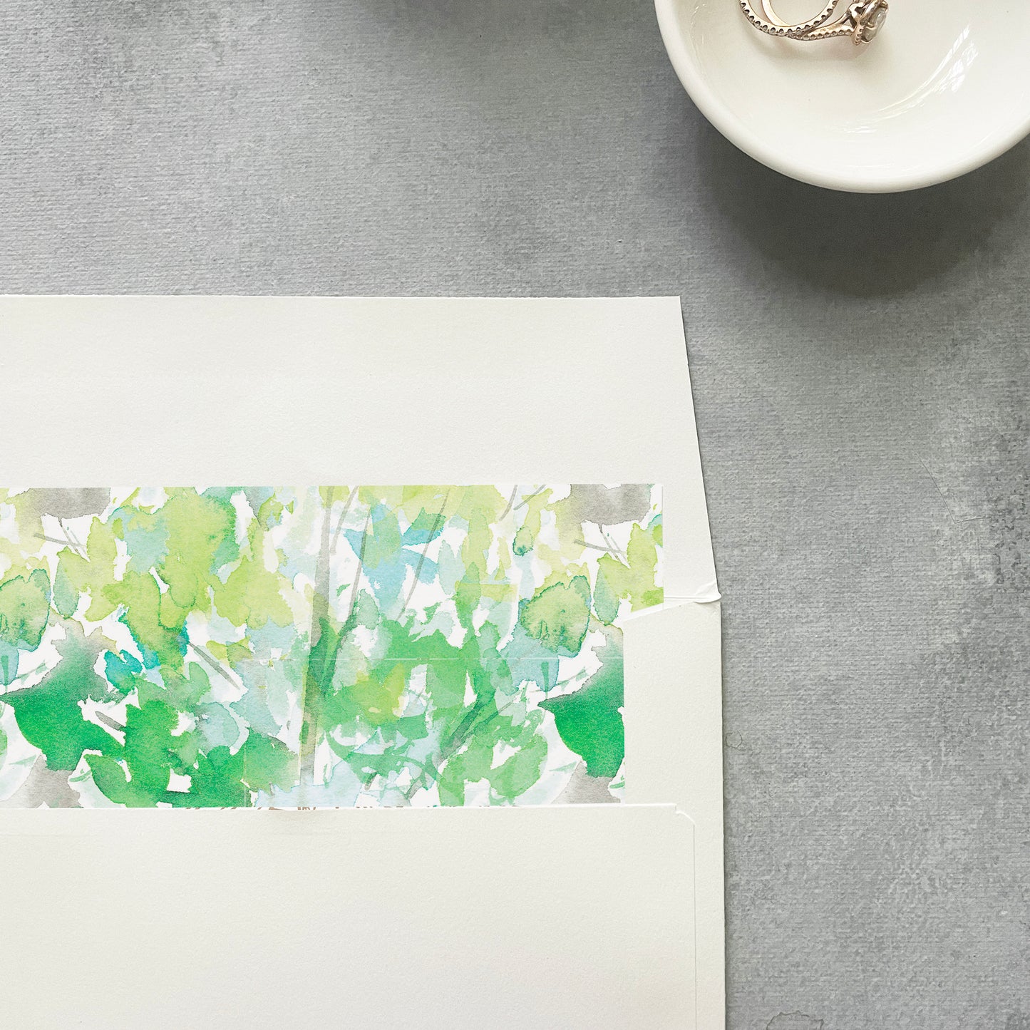 Summer Watercolor Envelope Liner | Square Flap | Set of 10