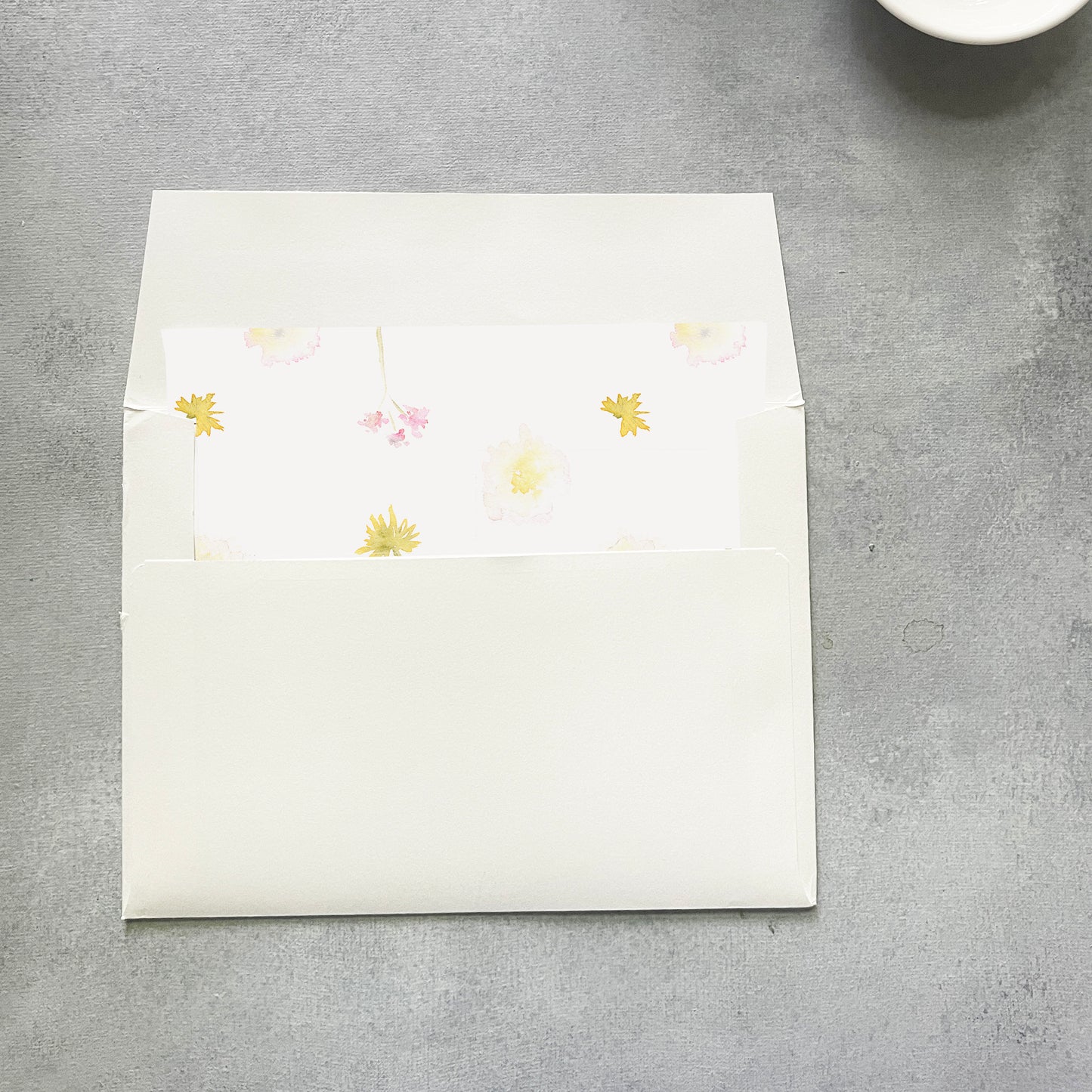 Wildflower Floral Envelope Liner | Square Flap | Set of 10