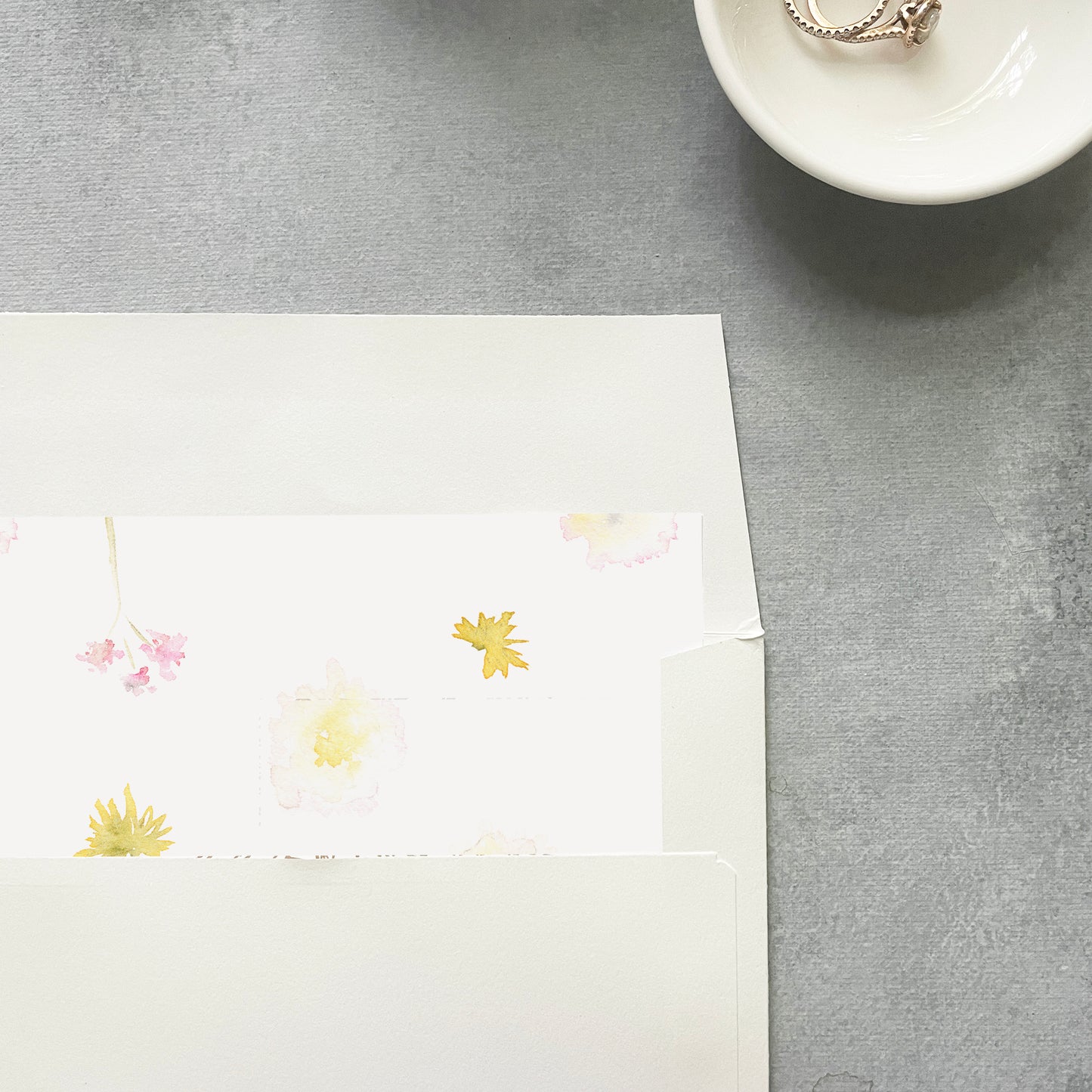Wildflower Floral Envelope Liner | Square Flap | Set of 10